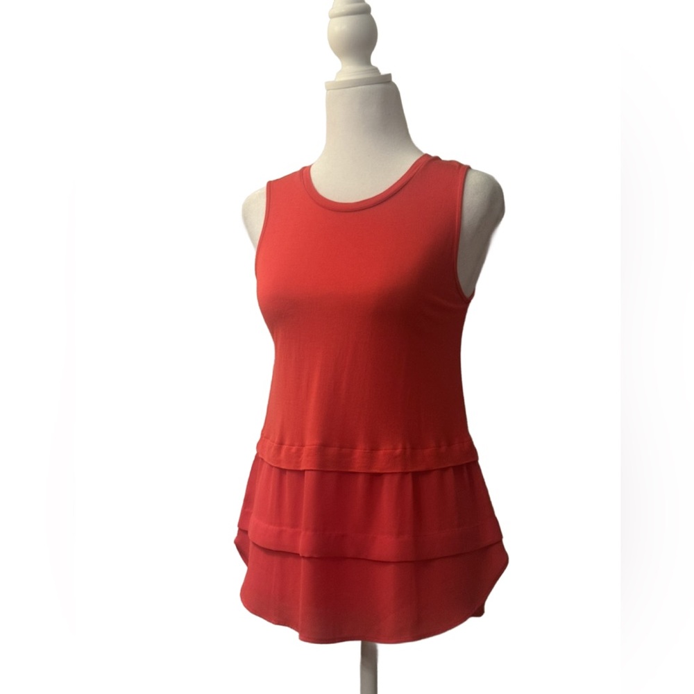 🌺 🌸SASSY LOFT Sleeveless Tops w/Flowy Tiered Ruffle Hem Size S